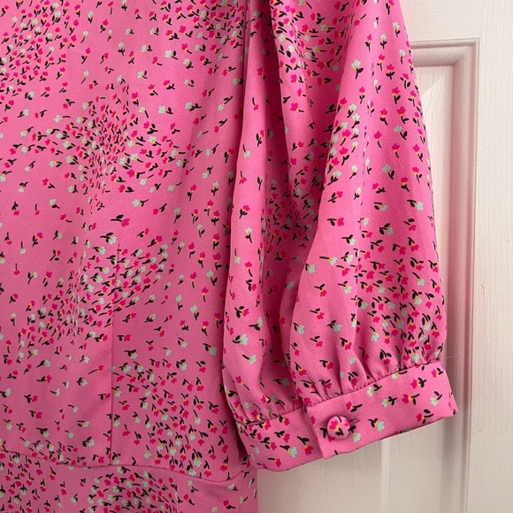 Kate Spade New Meadow Faux Wrap Wrap Dress 0 Floral Pink - Picture 9 of 15